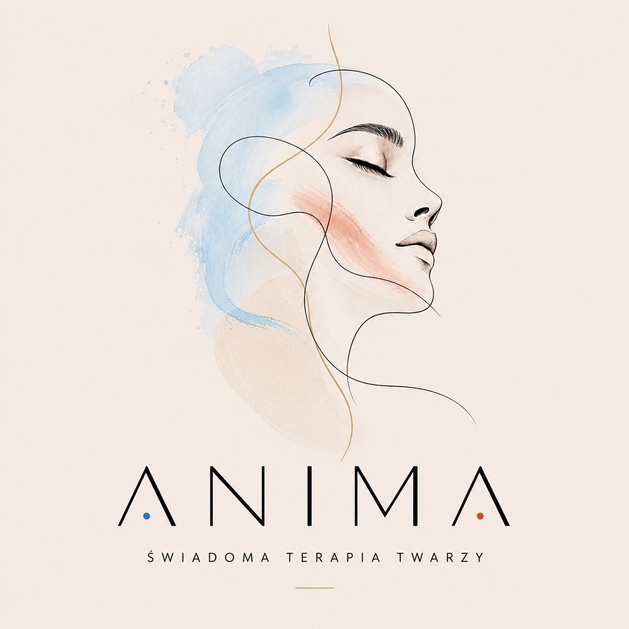 Rysunek kobiety z logo Anima